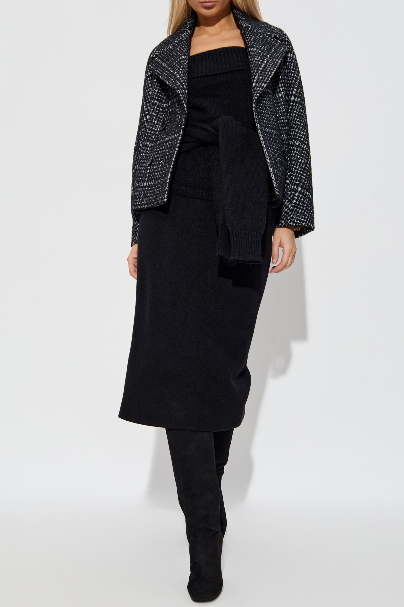 Dolce & Gabbana Wool skirt with back slit | Women's Clothing